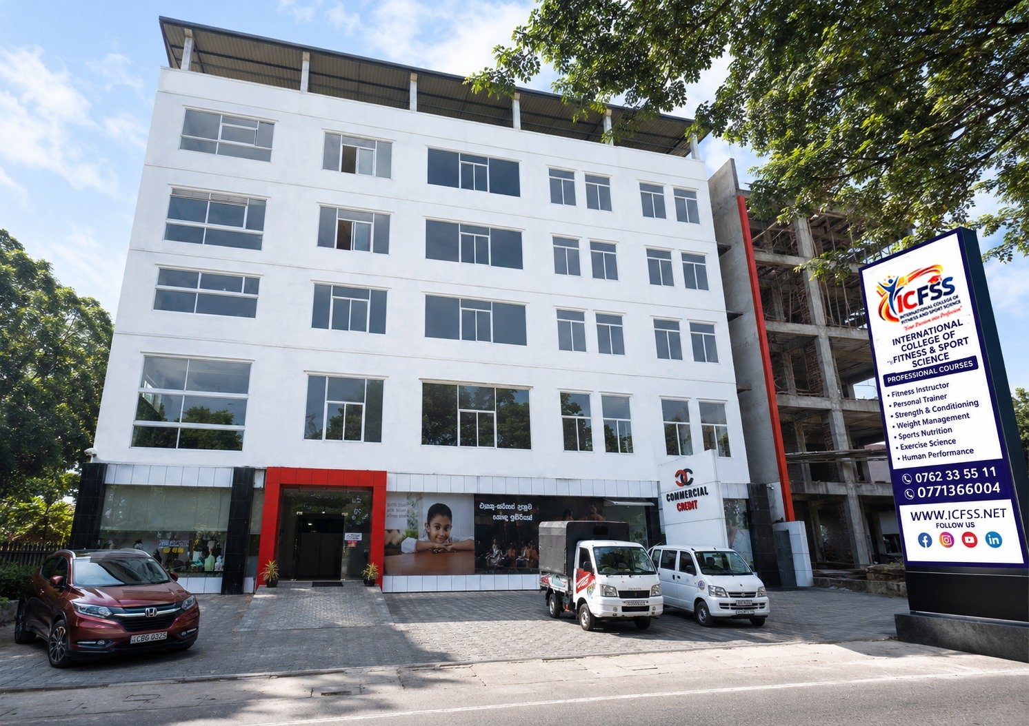 ICFSS campuses — Colombo 4 · Kandy · Kurunegala